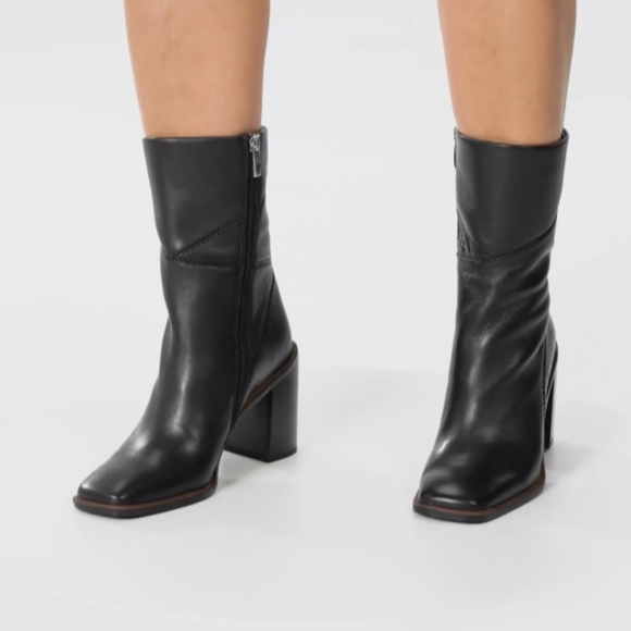 Black Franco Sarto Leather Boots 👢 - Picture 15 of 15